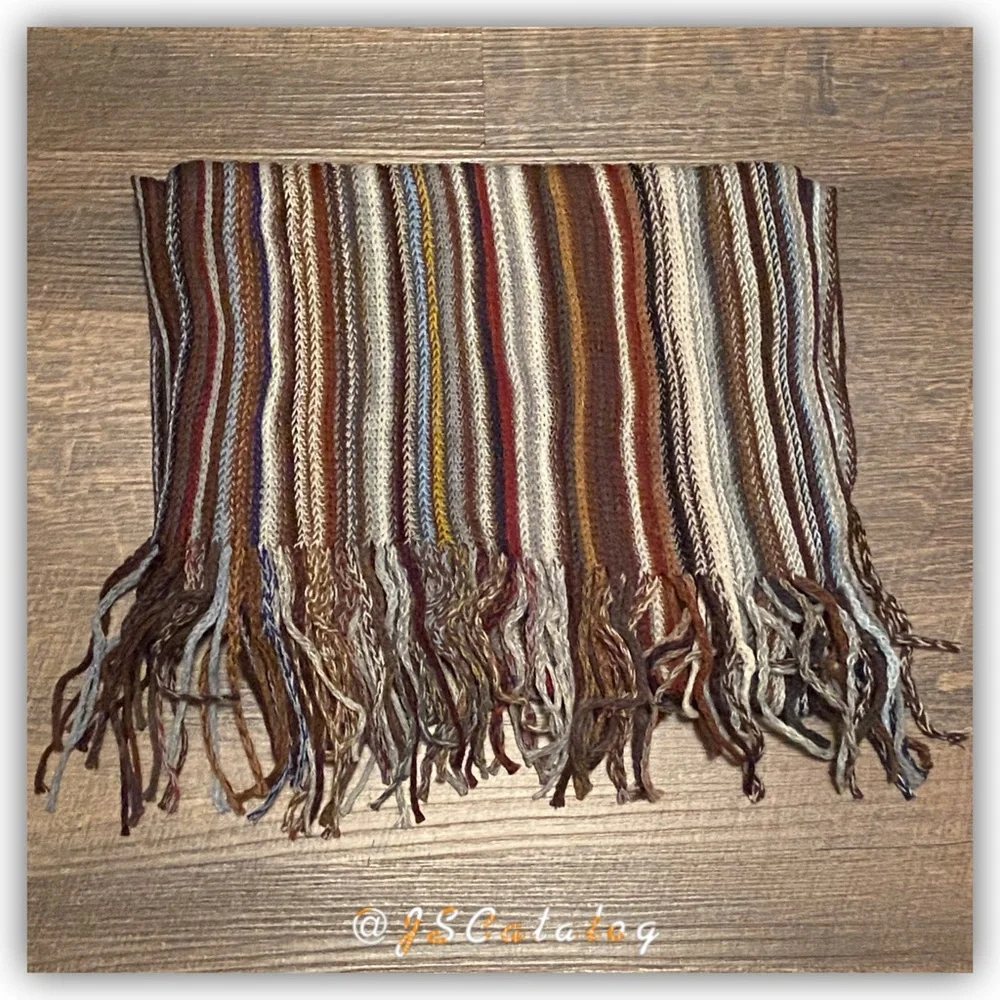 Colorful Striped Knit Scarves